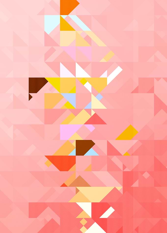 Pink Geometric Abstract