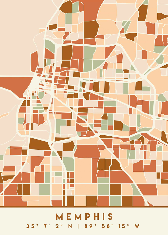 MEMPHIS TENNESSEE CITY MAP