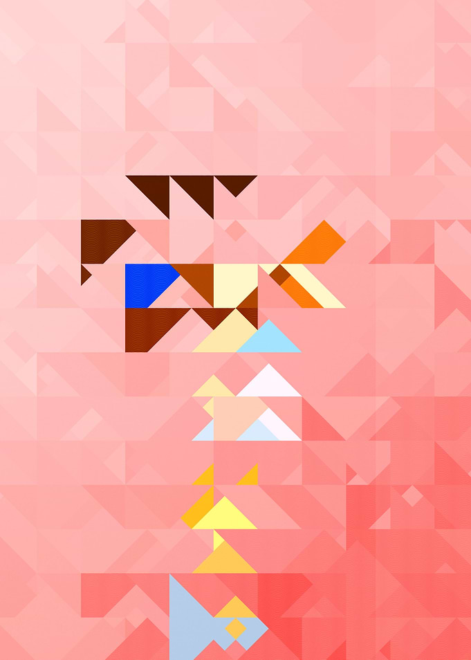Pink Geometric Abstract