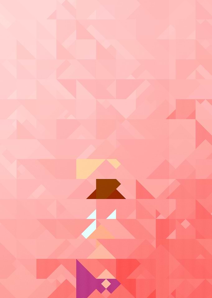 Pink Geometric Abstract
