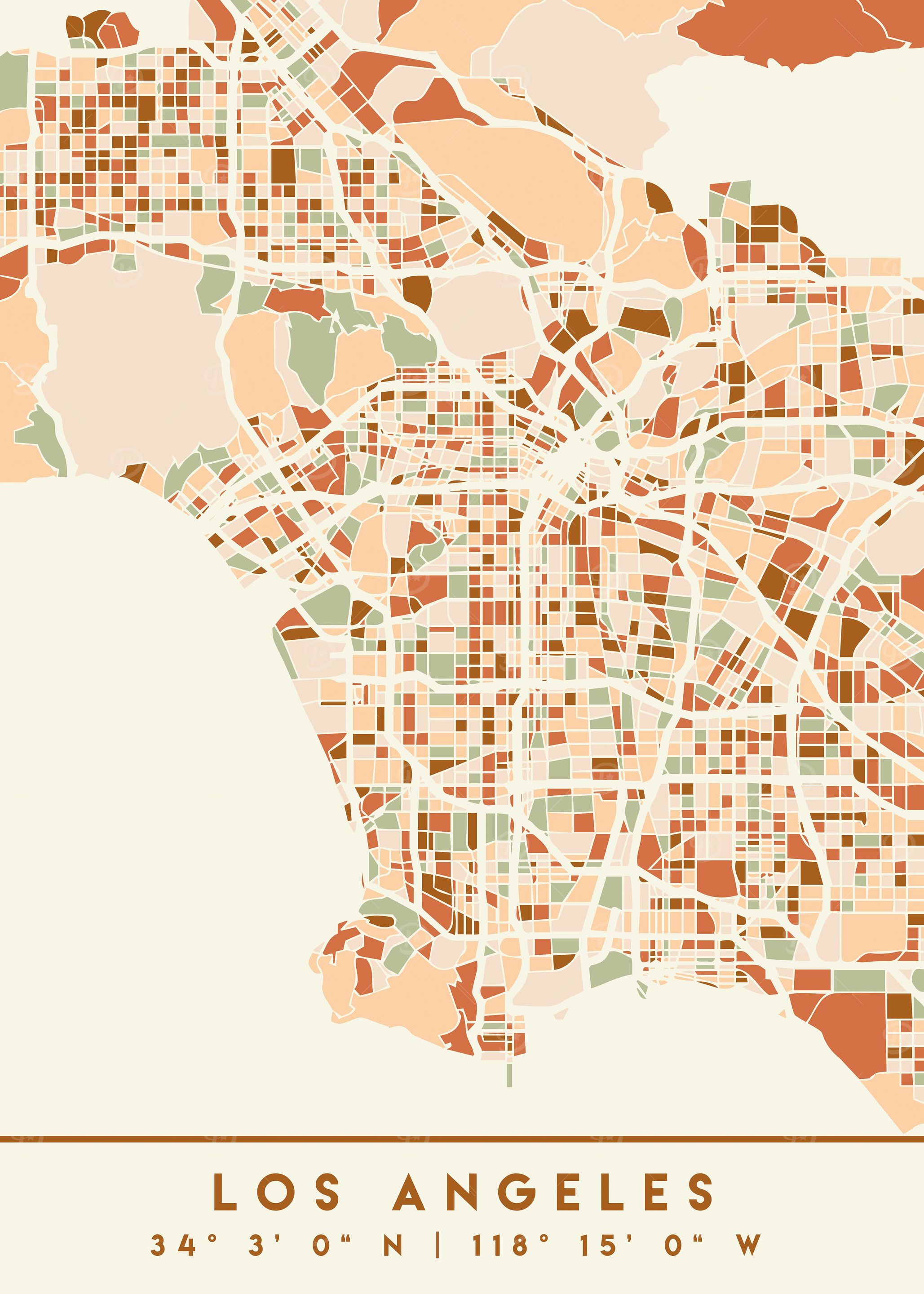 LOS ANGELES CALIFORNIA MAP