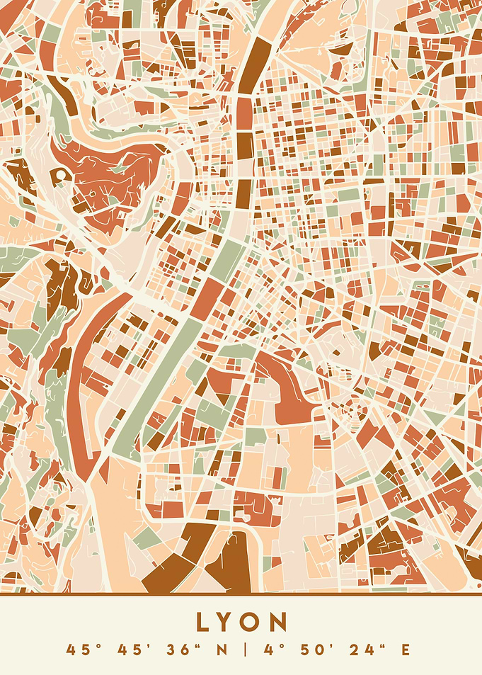 LYON FRANCE CITY MAP