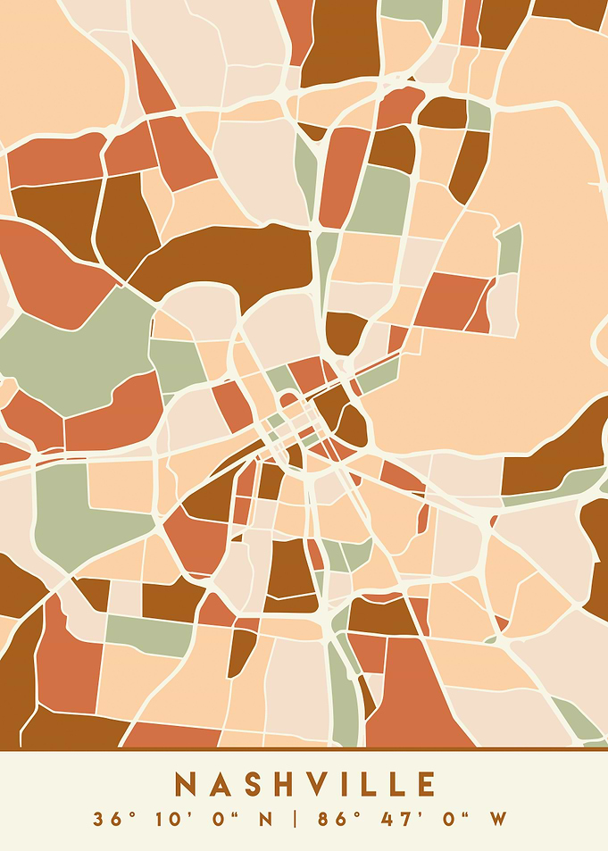 NASHVILLE TENNESSEE MAP