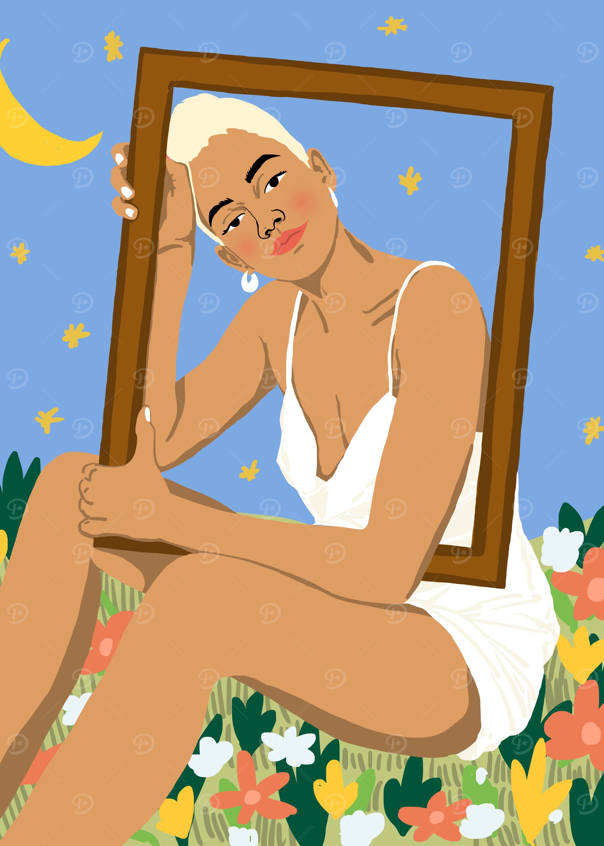 The Moon Her Stars