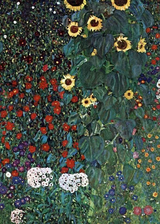 Garden with Sunflowe Klimt