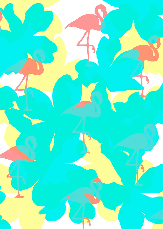 Flamingo primroses in blue