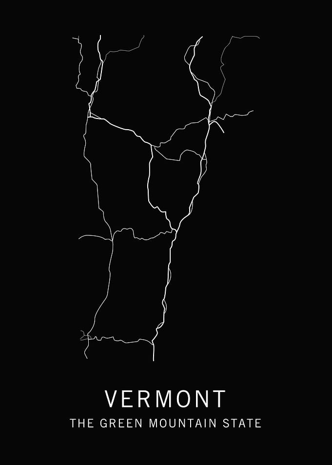 Vermont State Road Map