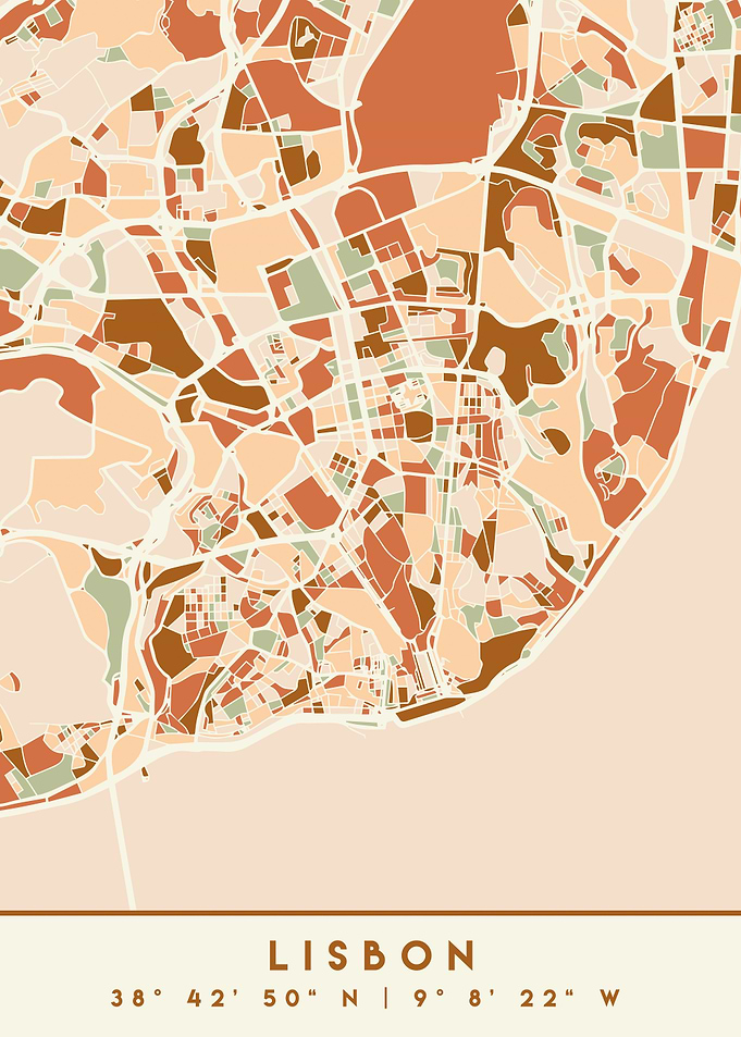 LISBON PORTUGAL CITY MAP