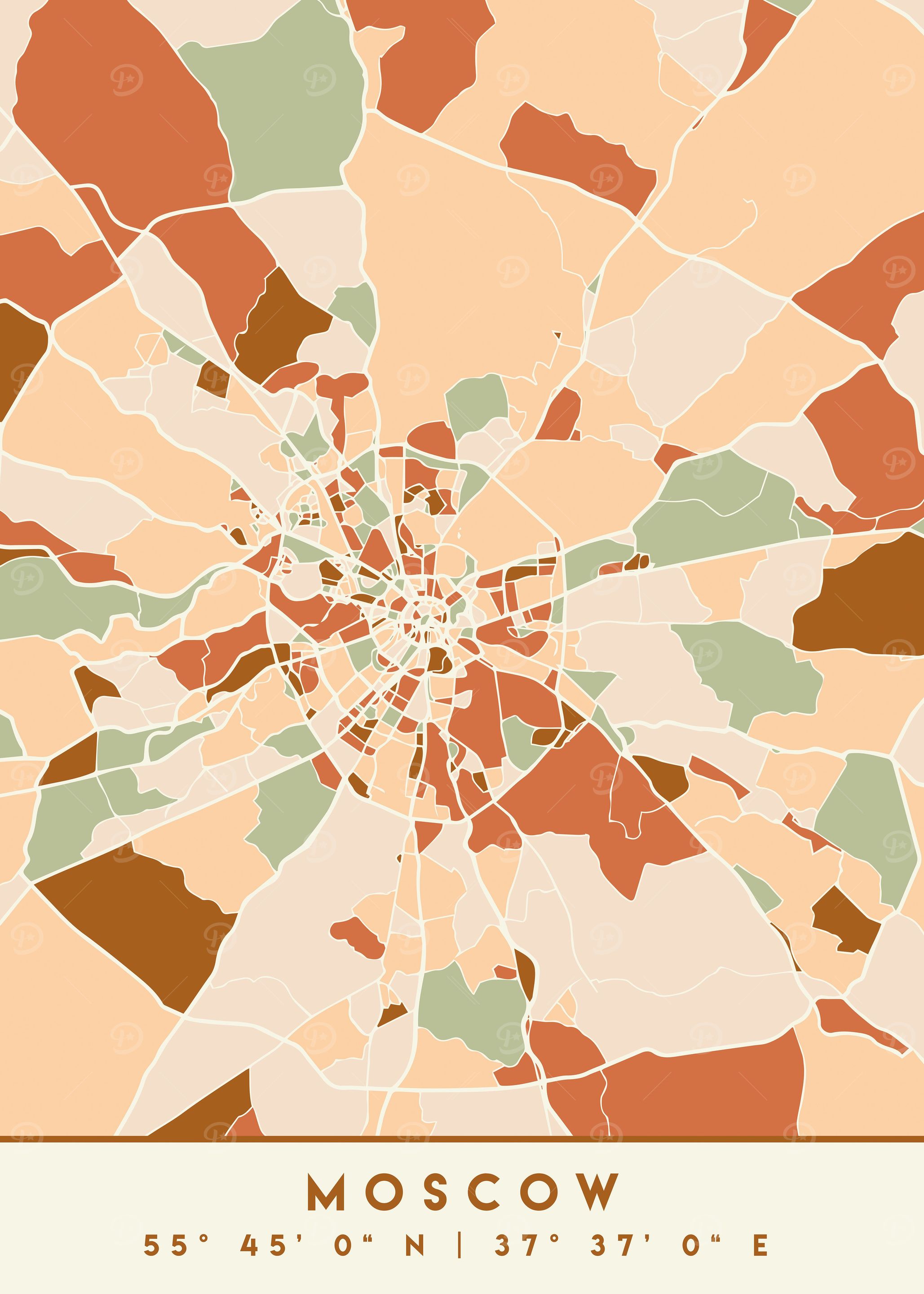 MOSCOW RUSSIA CITY MAP