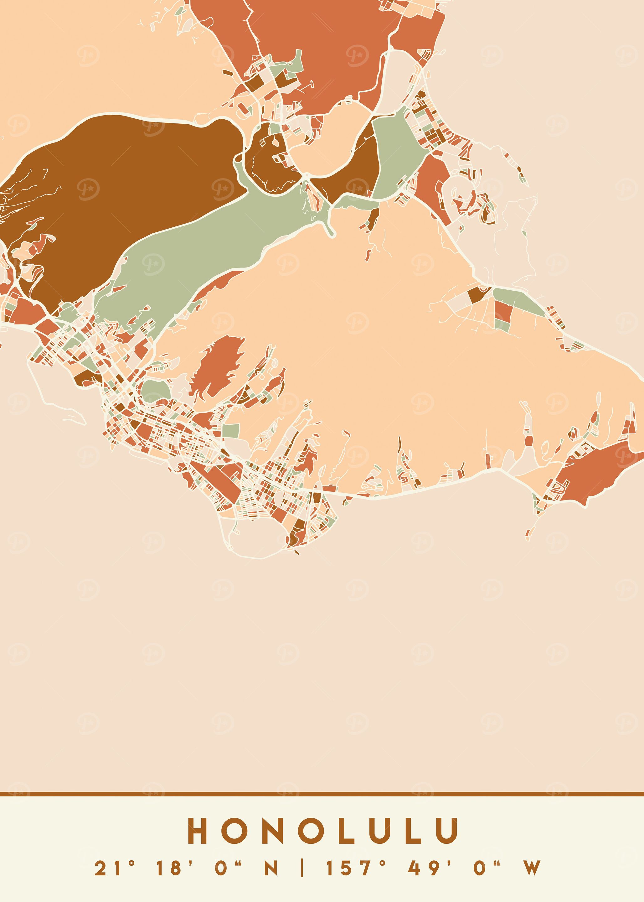 HONOLULU HAWAII CITY MAP