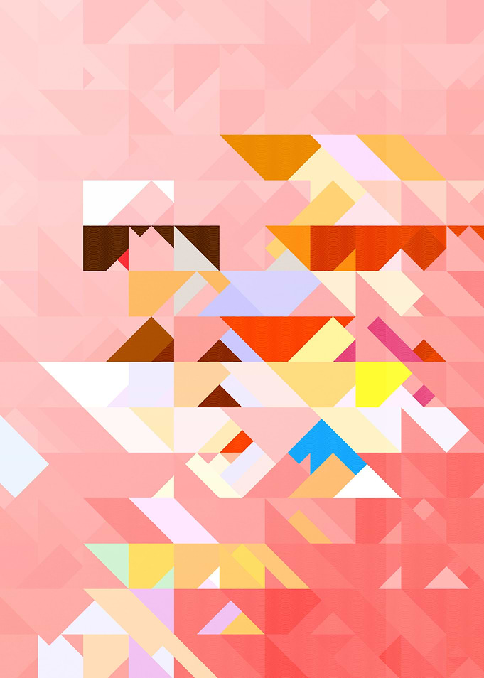 Pink Geometric Abstract