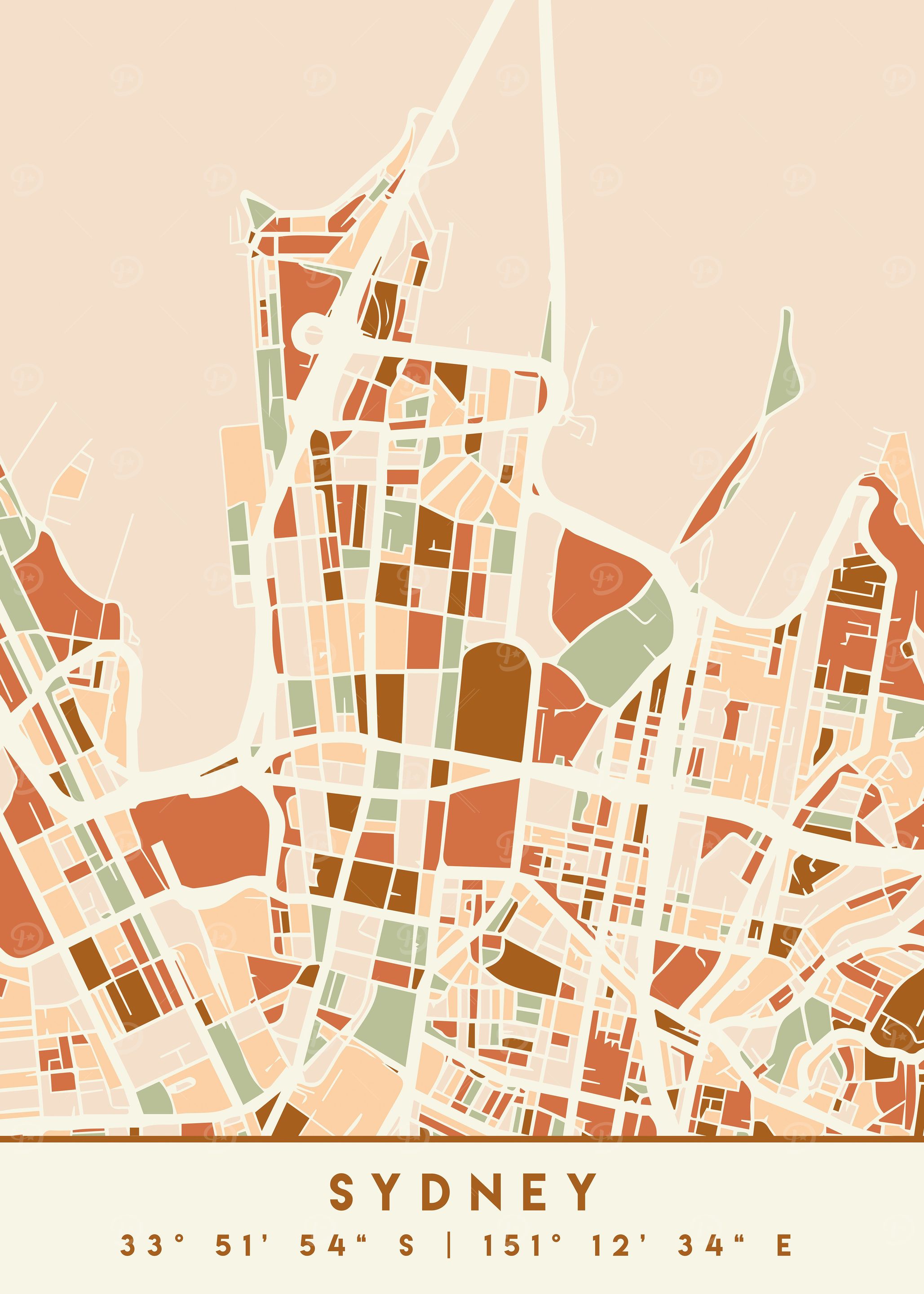 SYDNEY AUSTRALIA CITY MAP