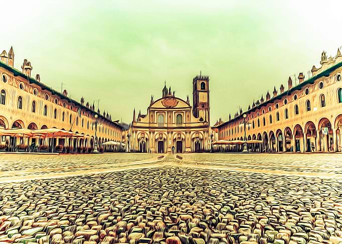 The stunning Piazza Ducale