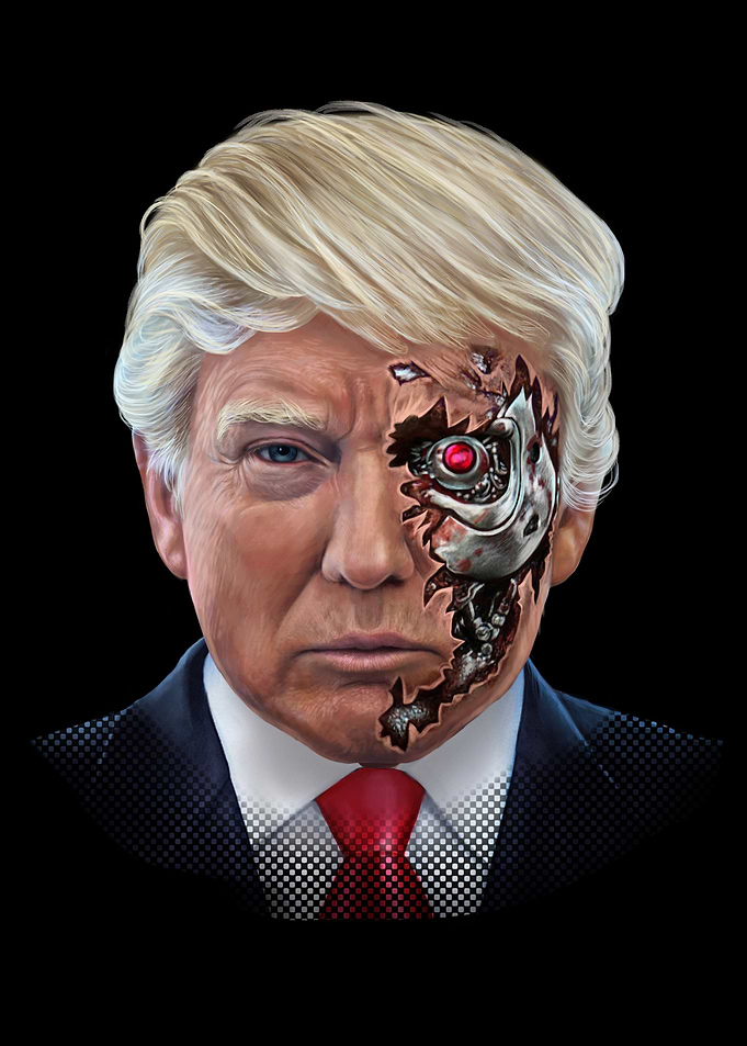 Cyborg Donald Trump USA