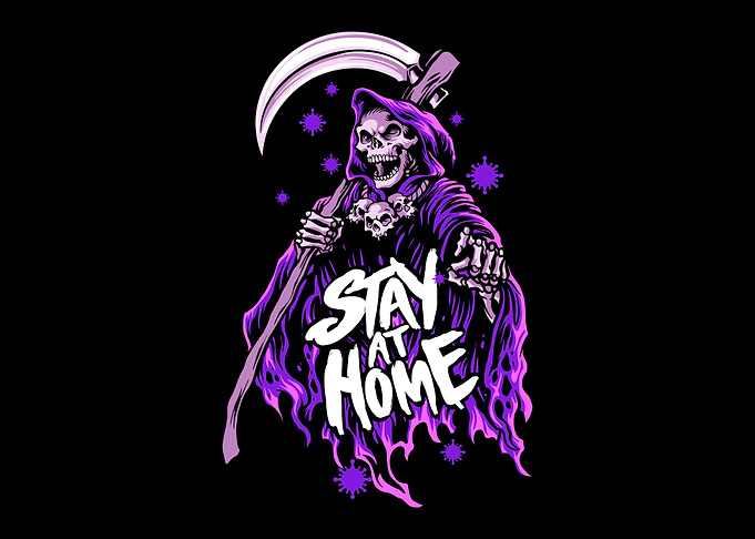 Stay At Home grim reaper