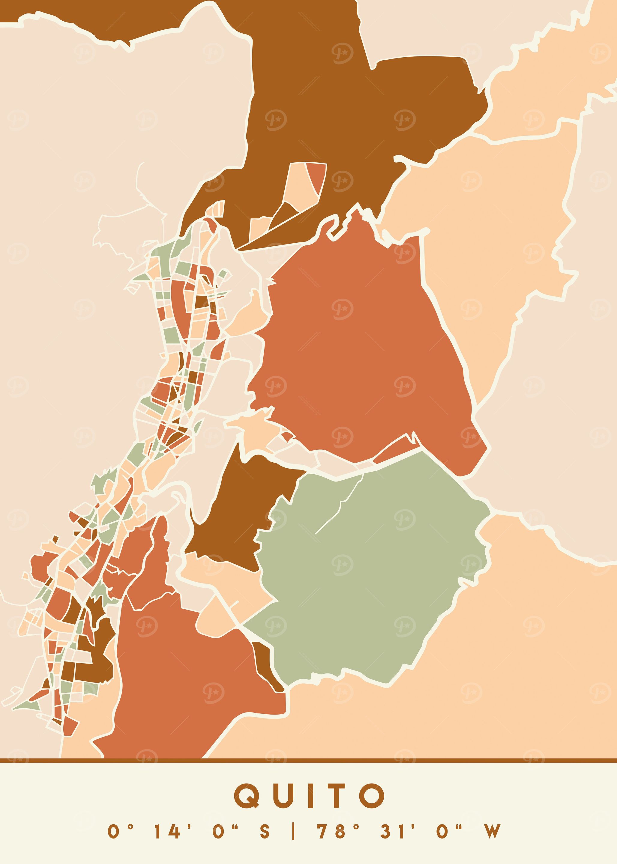 QUITO ECUADOR CITY MAP