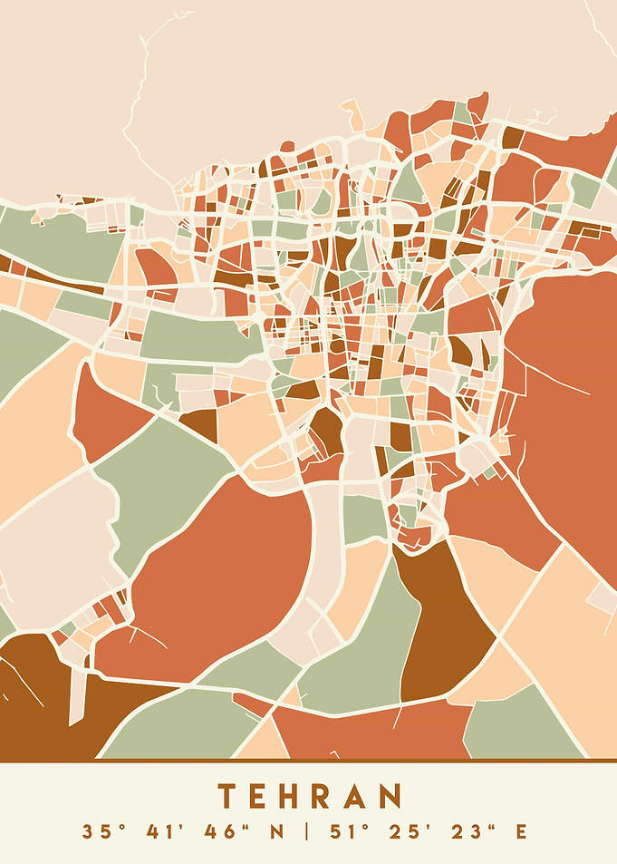 TEHRAN IRAN CITY MAP