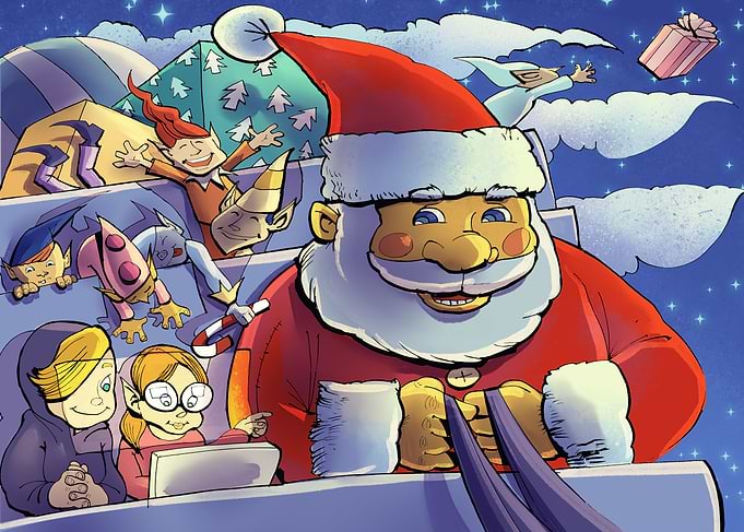Santa Christmas Sleigh