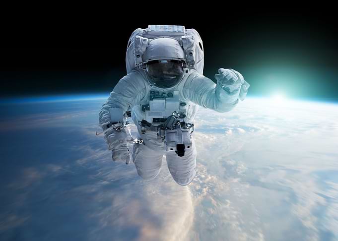 astronaut floating space