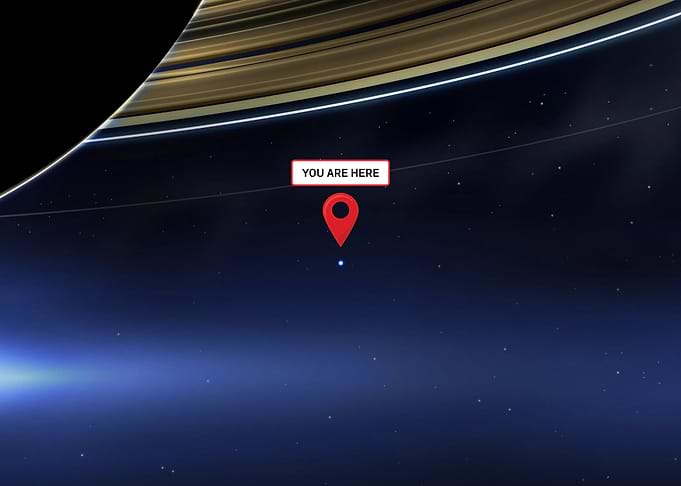 You are here Pale Blue Dot
