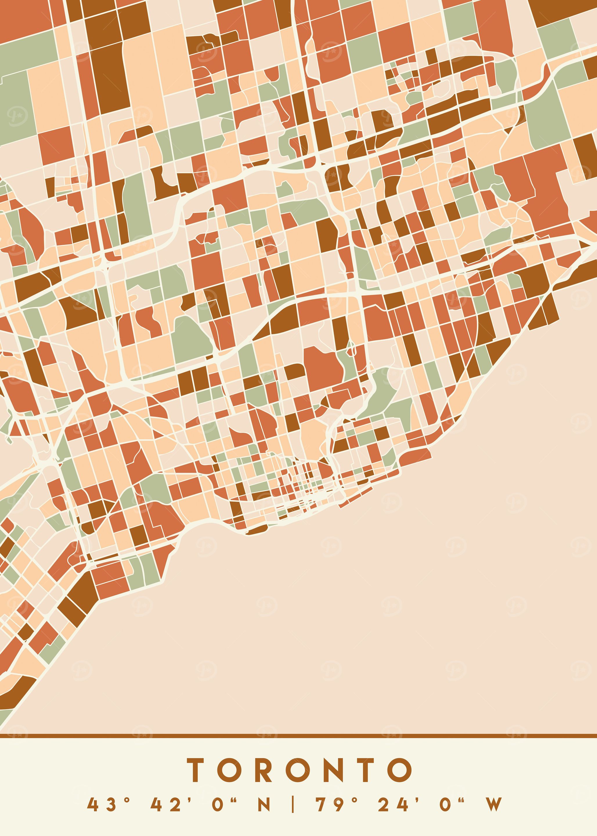 TORONTO CANADA CITY MAP