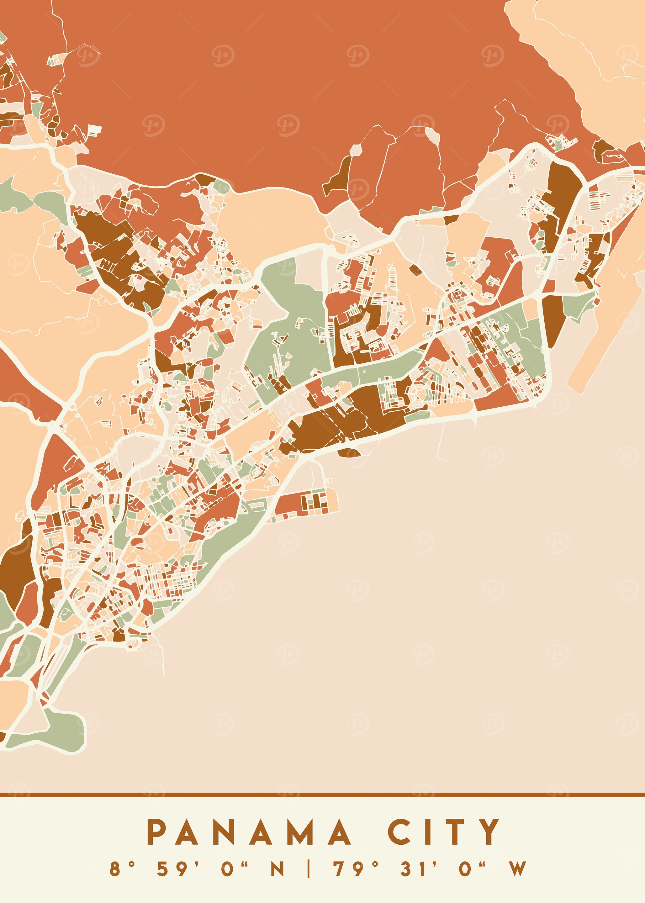 PANAMA CITY PANAMA MAP