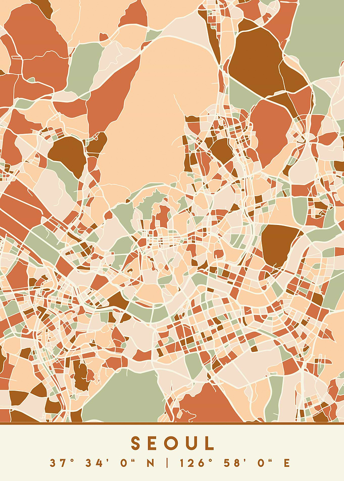 SEOUL SOUTH KOREA CITY MAP