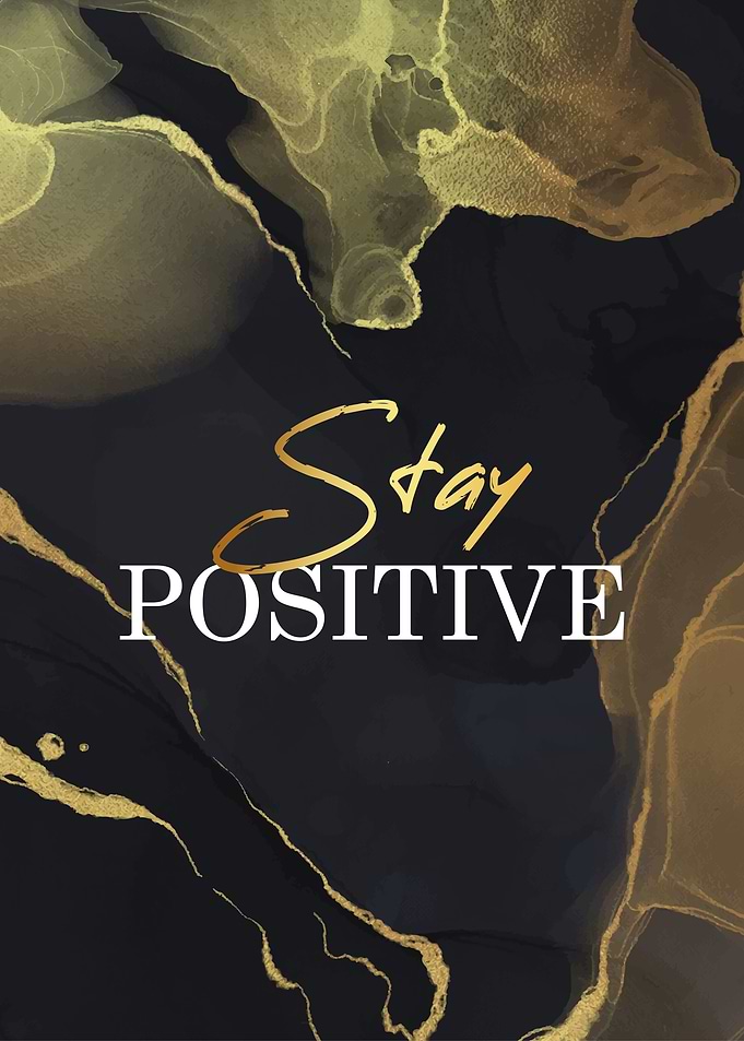 Text Art Gold Black Stay