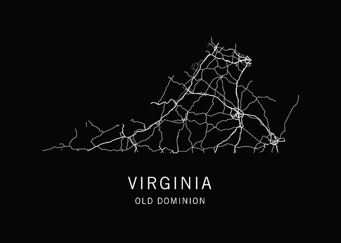 Virginia State Road Map