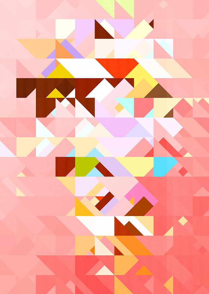 Pink Geometric Abstract
