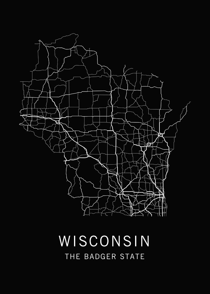 Wisconsin State Road Map