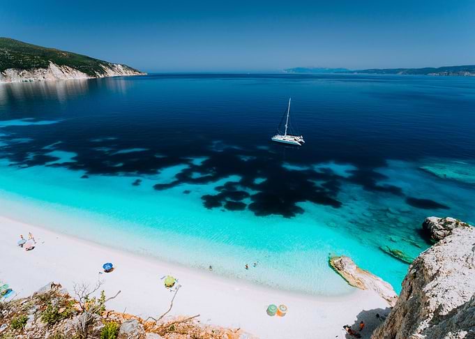 Azure Water Of Fteri Beach