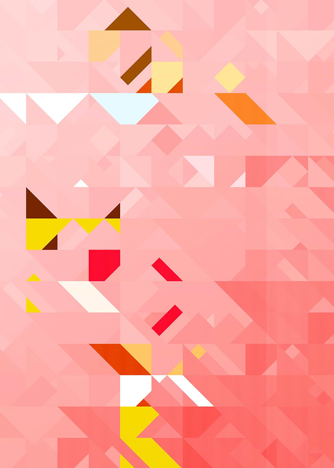 Pink Geometric Abstract
