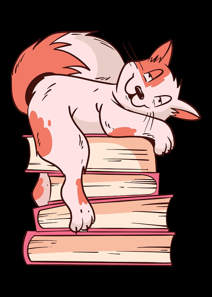 Funny cat book saying