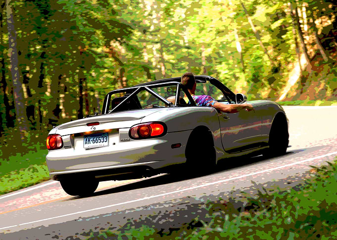 Miata at the gap
