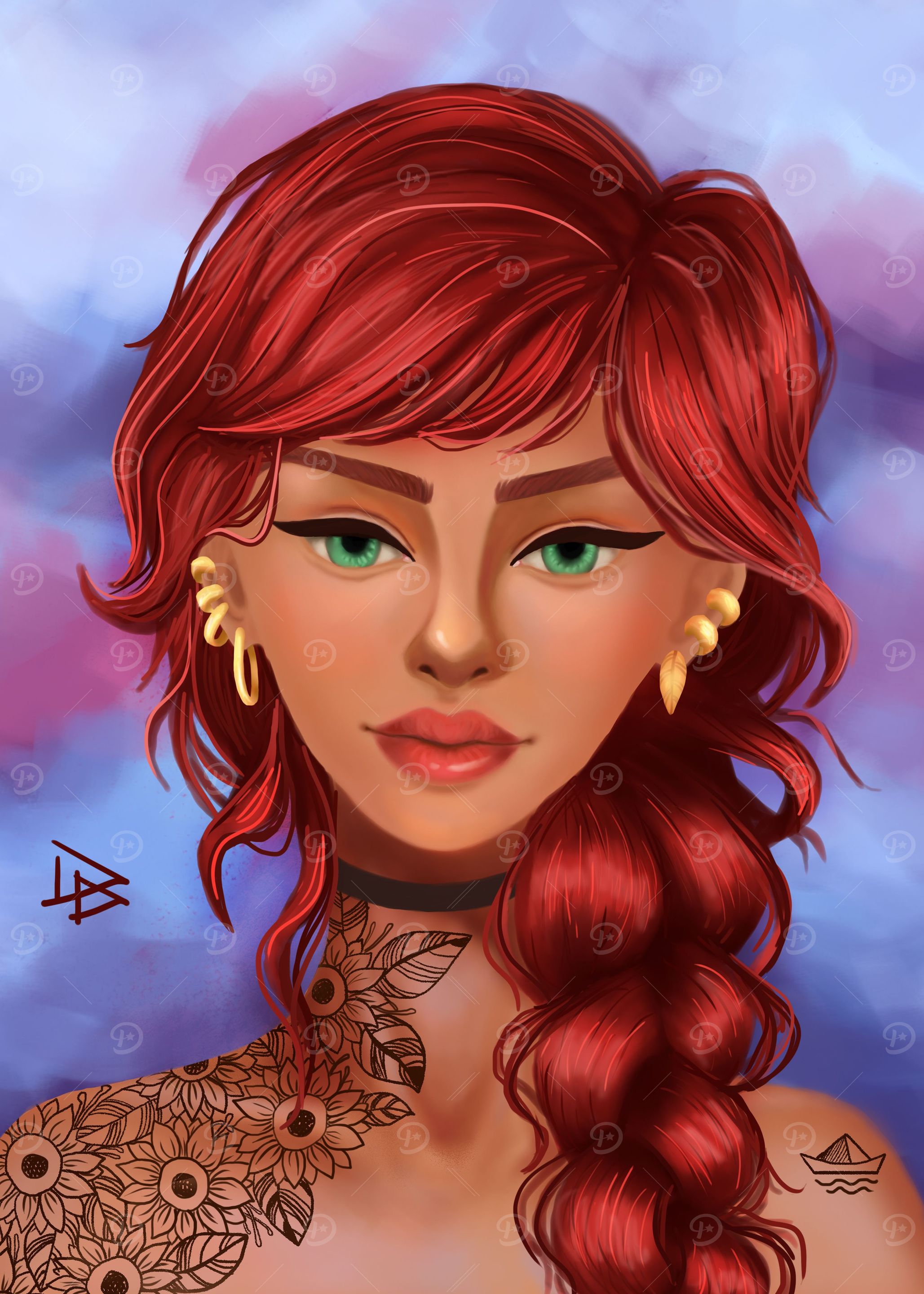 The red hair girl