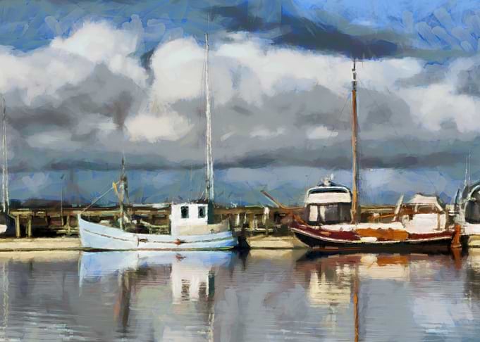 Sailin ships digital paint