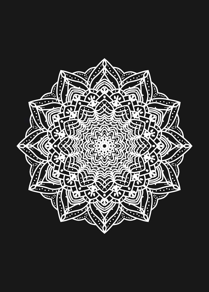 Floral Mandala white