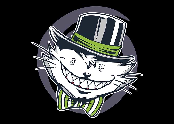 Grinning cat hat