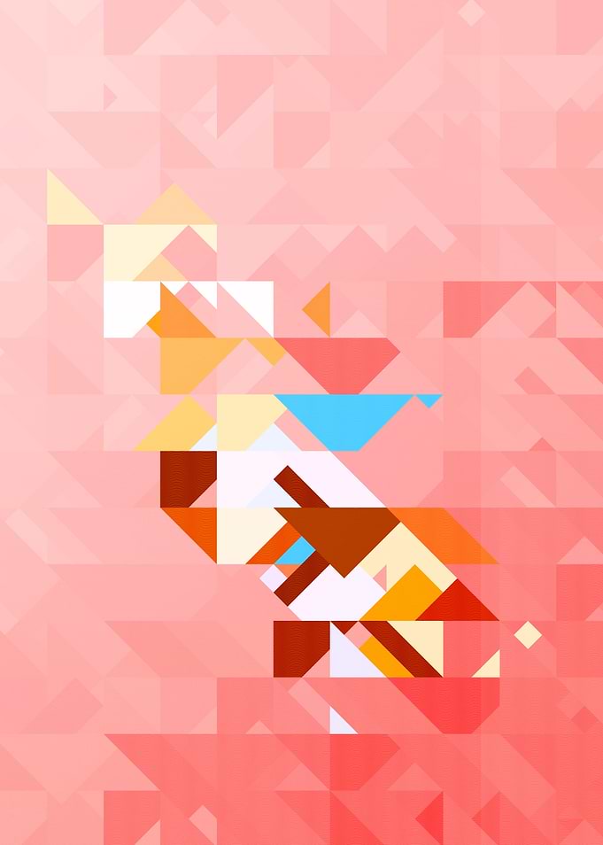 Pink Geometric Abstract