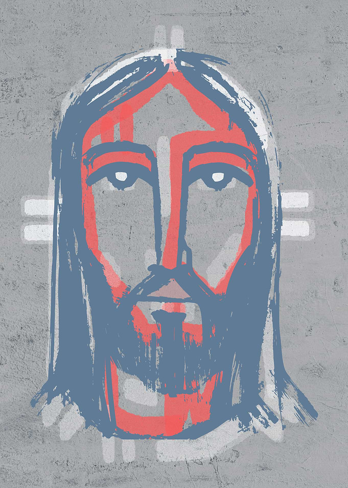 Jesus Christ Face ink