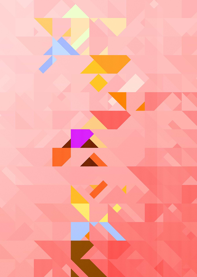 Pink Geometric Abstract