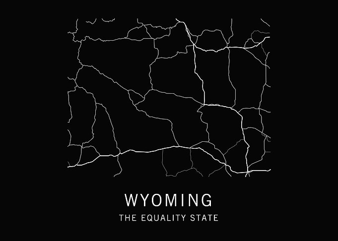 Wyoming State Road Map