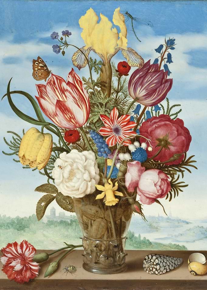 Bouquet of Flowers on a Le