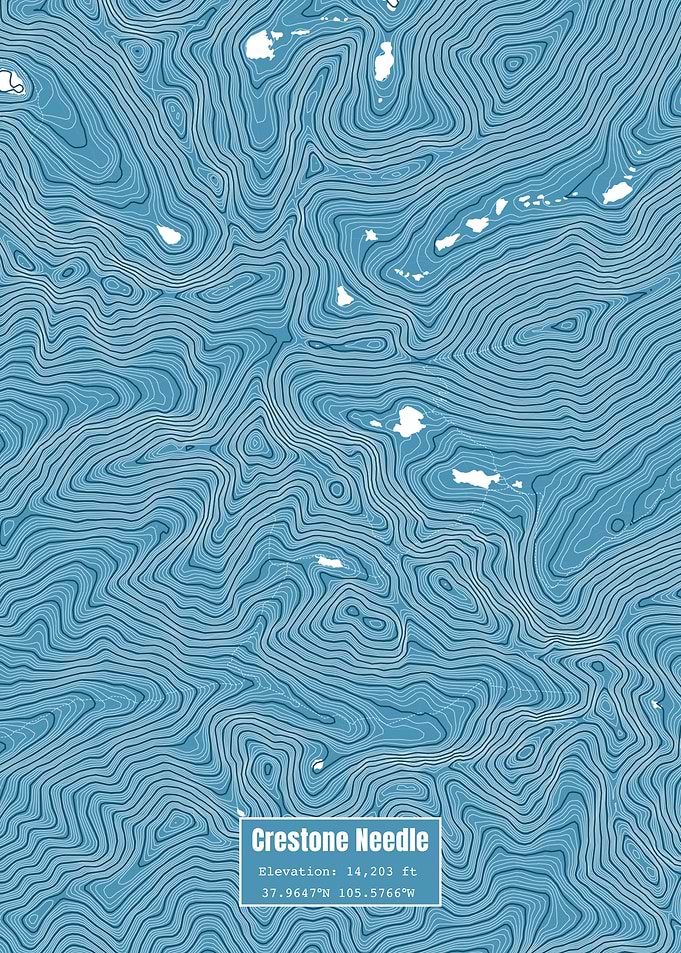 Crestone Needle Topo Map