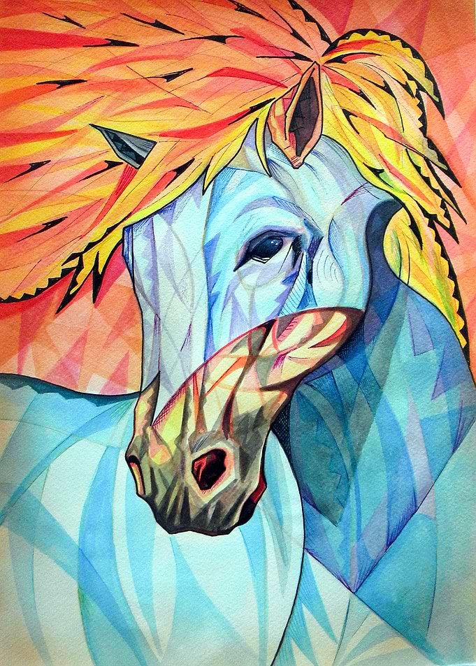 Red hair horse