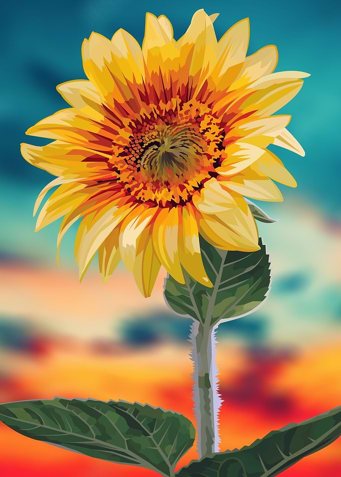 Sunflower sunset