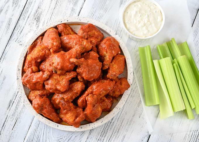 Bowl of buffalo wings