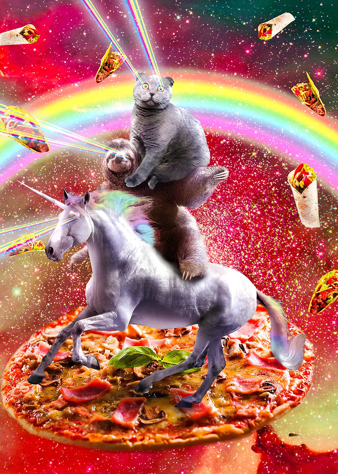 Space Cat Sloth Unicorn