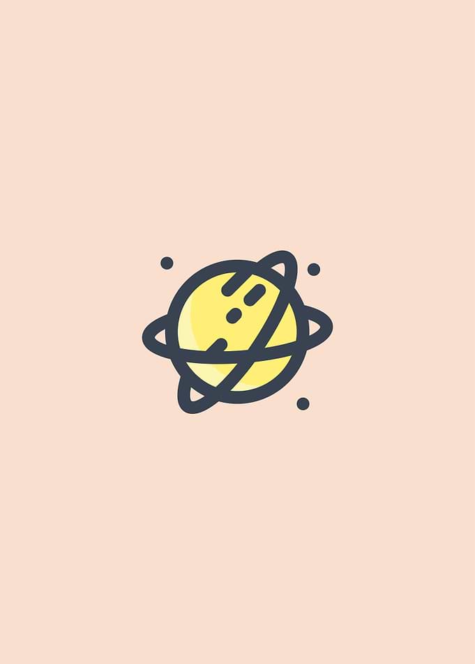Minimalist Planet Poster